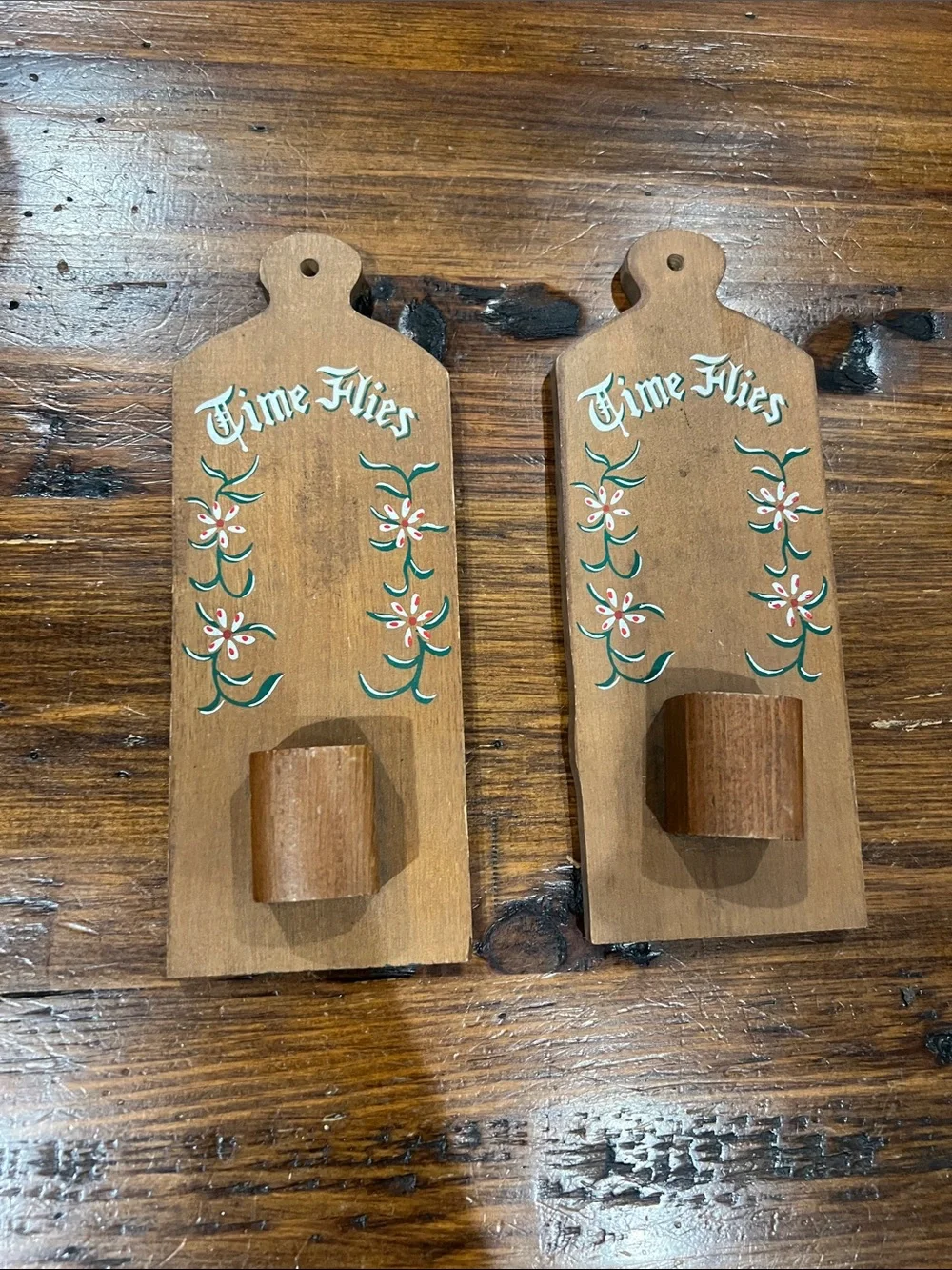 Vintage Wood Kitchen Timer Holders